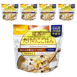 Onisi 尾西 沖泡即食飯 竹筍風味, 100g, 5包