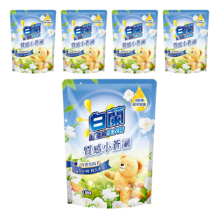 白蘭 含熊寶貝馨香精華超濃縮洗衣精 補充包 質感小蒼蘭, 1.6kg, 5包