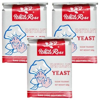 白玫瑰牌 即發酵母 耐糖, 500g, 3包