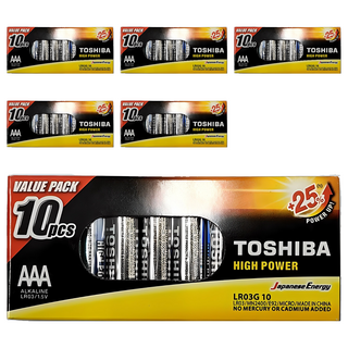TOSHIBA 東芝 鹼性AAA電池, 10入, 6個