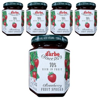 d'arbo 徳寶 奧地利70%果肉草莓果醬 200g 百年品牌 古法製作 無糖無添加, 5罐