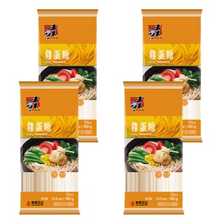 五木 雞蛋麵, 外軟內Q，口感絕佳, 300g, 4包