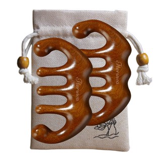 Tteluwa 頭皮臉部刮痧按摩梳 五指設計, 單一顏色, 2個