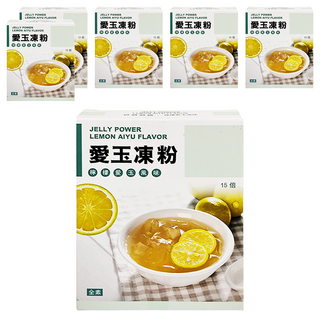 YIN FA 盈發 FUNN 愛玉果凍粉 80g 檸檬風味 愛玉凍 DIY 材料, 6盒