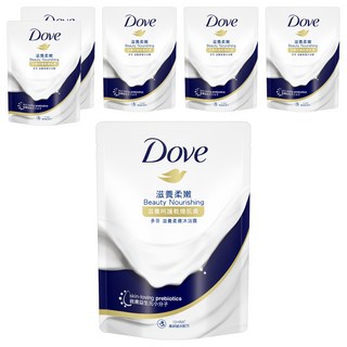 Dove 多芬 滋養柔膚沐浴乳 滋養柔嫩 補充包, 580g, 6組