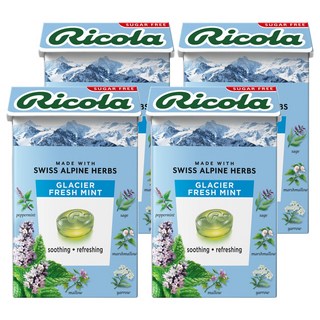 Ricola 利口樂 冰川薄荷潤喉糖, 40g, 4盒