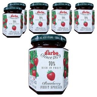 d'arbo 徳寶 奧地利70%果肉草莓果醬 200g 百年品牌 古法製作 無糖無添加, 6罐