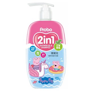 Probo 博寶兒 植萃洗髮沐浴露, 2合1 艾草香氛 溫和低敏配方, 500ml, 1瓶