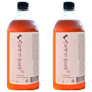 하동권여사 황매실 발효액, 1L, 2개
