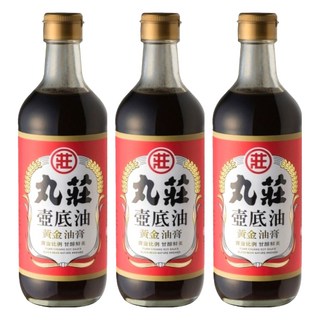 丸莊醬油 壺底油黃金油膏 黃金比例甘醇鮮美 不含防腐劑、味精、焦糖色素 天然釀造, 550g, 3瓶