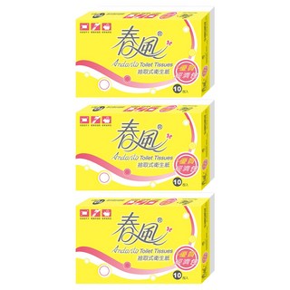春風 抽取衛生紙 雙層 100張, 10包, 3袋