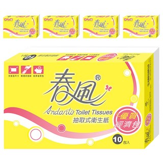 春風 抽取衛生紙 雙層 100張, 10包, 5袋