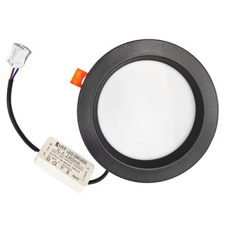 LED崁燈 柔光款導光板 10W 110~220V, 黑色, 1個