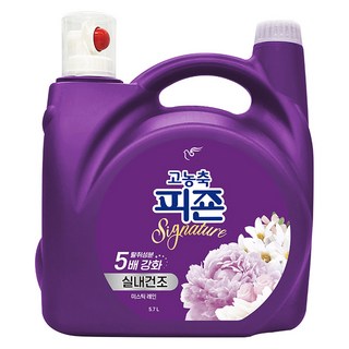 피죤 시그니처 실내건조 고농축 섬유유연제 미스틱레인 본품, 5.7L, 1개
