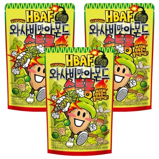 HBAF 杏仁果 濃芥末口味, 3包, 190g