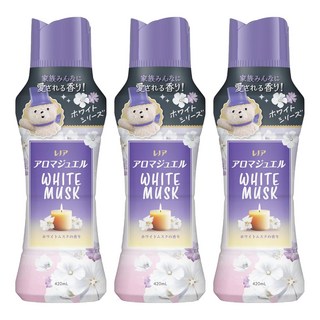 Lenor 蘭諾 日本原裝進口 衣物芳香豆 白麝香, 420ml, 3瓶