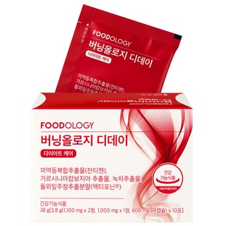 푸드올로지 버닝올로지 디데이 다이어트 케어, 10회분, 38g, 1개
