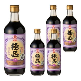 丸莊醬油 極品黑豆蔭油清, 手工純釀造, 450ml, 5瓶