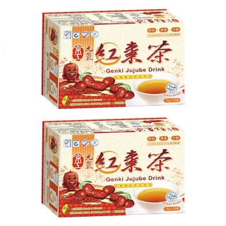 京工 元氣紅棗茶 原味 清香 甘醇 ISO-22000 HACCP HALAL國際驗證 台灣傳統茶飲, 10g, 10入, 2盒
