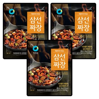 청정원 삼선짜장, 80g, 3개