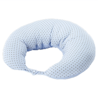 KU.KU Duckbill 酷咕鴨 PLUS授乳月亮枕 - 親膚細緻毛巾布, 透氣棉布, 可拆布套, 波波藍