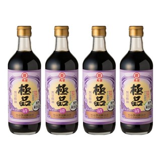 丸莊醬油 極品黑豆蔭油清, 手工純釀造, 450ml, 4瓶