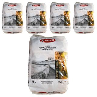 granoro 三色蝴蝶麵 279, 5個, 500g