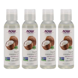 NOW Foods 純椰子保濕油/基底油, 118ml, 4瓶
