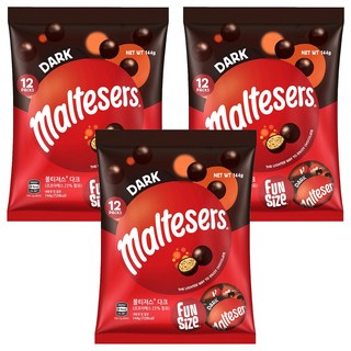 maltesers 麥提莎 麥芽脆心巧克力球分享包, 144g, 3袋