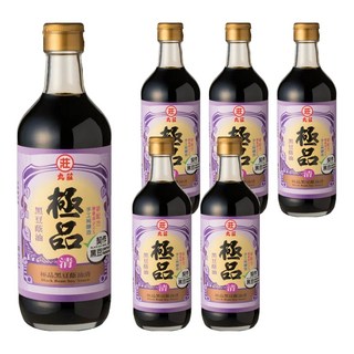 丸莊醬油 極品黑豆蔭油清, 手工純釀造, 450ml, 6瓶