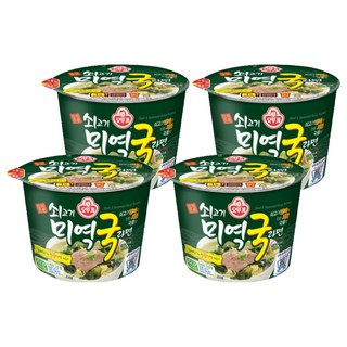 OTTOGI 不倒翁 碗裝牛肉海帶湯麵 100g, 4入