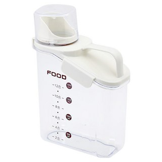 SHCJ 生活采家 透明手提密封儲物罐 2個 Set 2000ml容量 PS+PP塑料 矽膠條, 顏色隨機, 1組