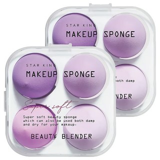 STAR KING 星之冠 超柔軟美妝蛋, 乾濕兩用, 紫色系, 2組