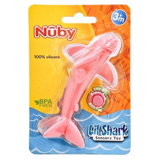 Nuby 鯊魚固齒器, Teether only, 粉色, 1個