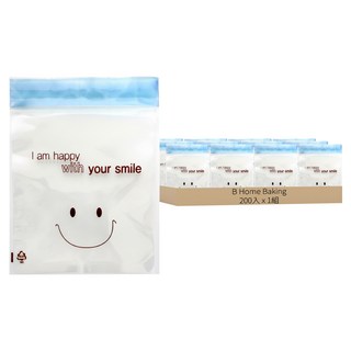 E Home Baking 自黏式OPP微笑包裝袋, 200入, 1組