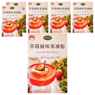 新光洋菜 草莓風味果凍粉, 台灣製造, 100g, 6盒