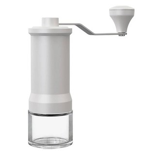 Cooksy 家用小型咖啡研磨機 咖啡豆手磨機 手磨豆機/磨粉機 16.5 x 9 x 6.3cm, 白色, 1個