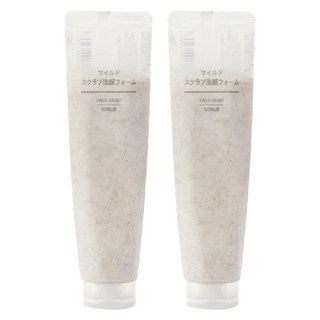 MUJI 無印良品 台灣公司貨 溫和去角質洗面乳, 100g, 2條