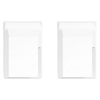 TILINS 直立式防潑水2孔插座 白色, 2個