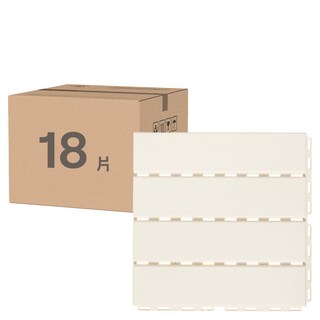 Tamsaa 優質仿木紋拼接地板 30x30x2公分 象牙白 18片