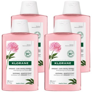 KLORANE 蔻蘿蘭 速效舒敏洗髮精, 200ml, 4瓶