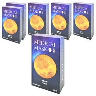 匠心 行星系列 成人平面醫用口罩, 金星, 20片, 6盒