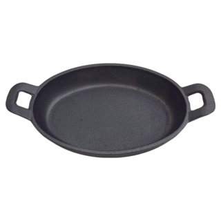 MAGIC 美極客 迷你鑄鐵雙耳橢圓型烤盤 18X12.6cm, 1個