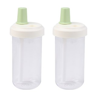 小麥購物 珍奶隨身杯 C035, 綠色, 500ml, 2個