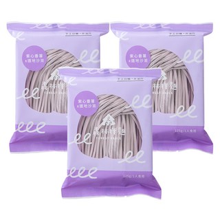FOREST NOODLES 森林麵食 紫心番薯口味 道地沙茶 125g, 3包
