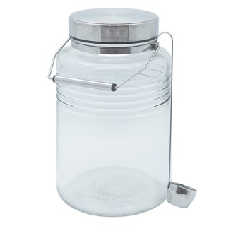 ADERIA 日本進口時尚玻璃梅酒瓶, 4L, 1個