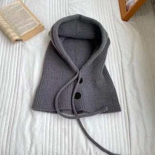 Paperments 冬季保暖巴拉克拉法帽連帽抽繩帽 23582, 1個, 灰色