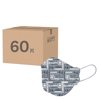 KOgi 宏瑋 史努比 KF94 醫療口罩, 灰底文字, 10片, 6盒