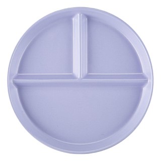 Homely Zakka 北歐陶瓷分隔餐盤 淺盤 圓形, 20 x 2.5cm, 奶紫色, 1個