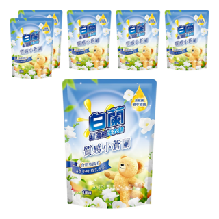 白蘭 含熊寶貝馨香精華超濃縮洗衣精 補充包 質感小蒼蘭, 1.6kg, 6包